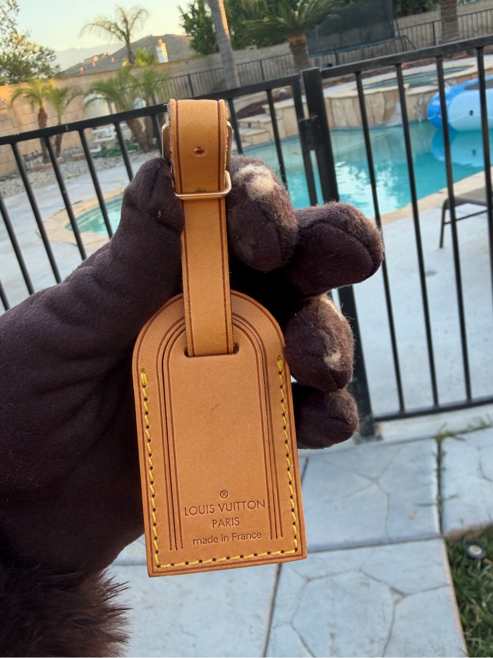 Louis Vuitton Tan Vachetta Leather Luggage Tag